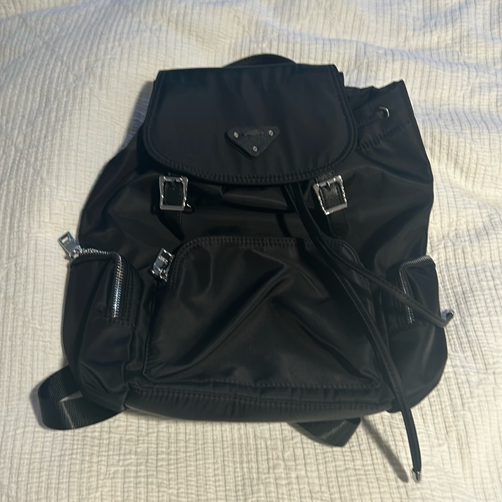 Black mini backpack